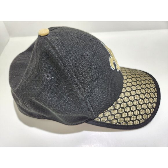 New Era New Orleans Saints Fitted Hat Cap Size Small/Medium Gold Black NFL - Picture 2 of 8